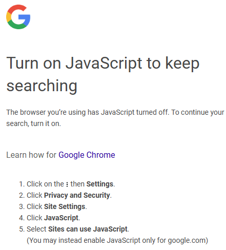 Confirmed: Google Is Requiring JavaScript To Block SEO Tools