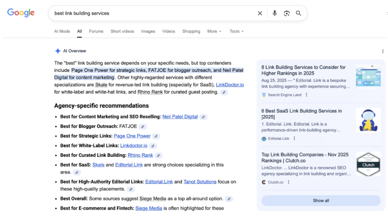 AI Overviews: How To Choose Link Building Services For 2026