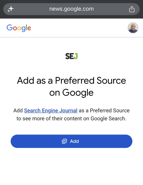 How To Add Google's Preferred Sources Button To Your Website
